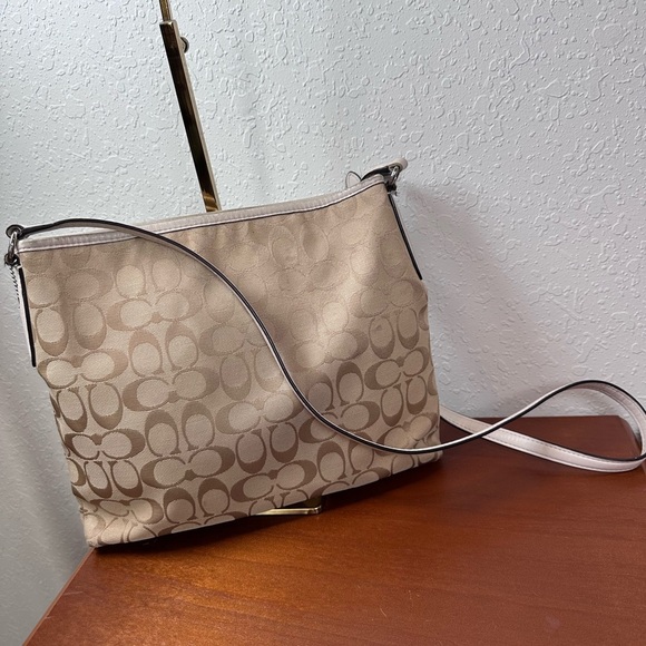 Coach Tan Signature Crossbody Bag - Picture 11 of 13